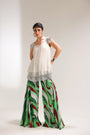 The beverly hills crème tunic with bell-bottoms set