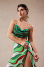 Santa monica  green bikini coverup set