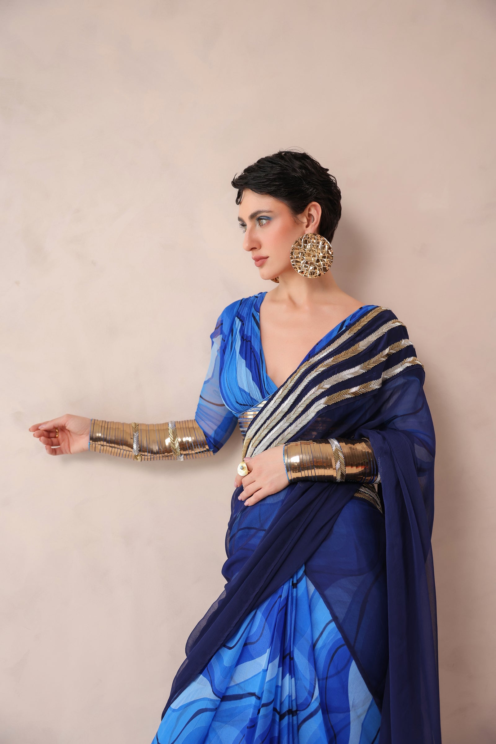 The Hollywood saree with Cinema Blouse