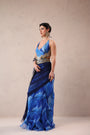 The  Hollywood saree with celebrity backless blouse
