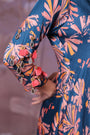 Ballygunge prussian blue  tassel tunic set in
