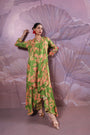 Ballygunge avacado green  tassel tunic set in