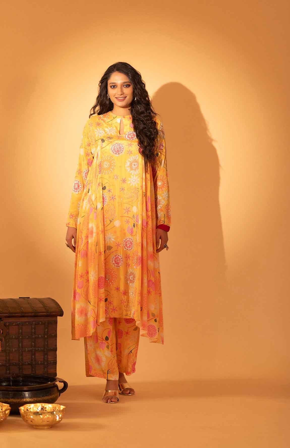 A Kurta Set Paired With Pants