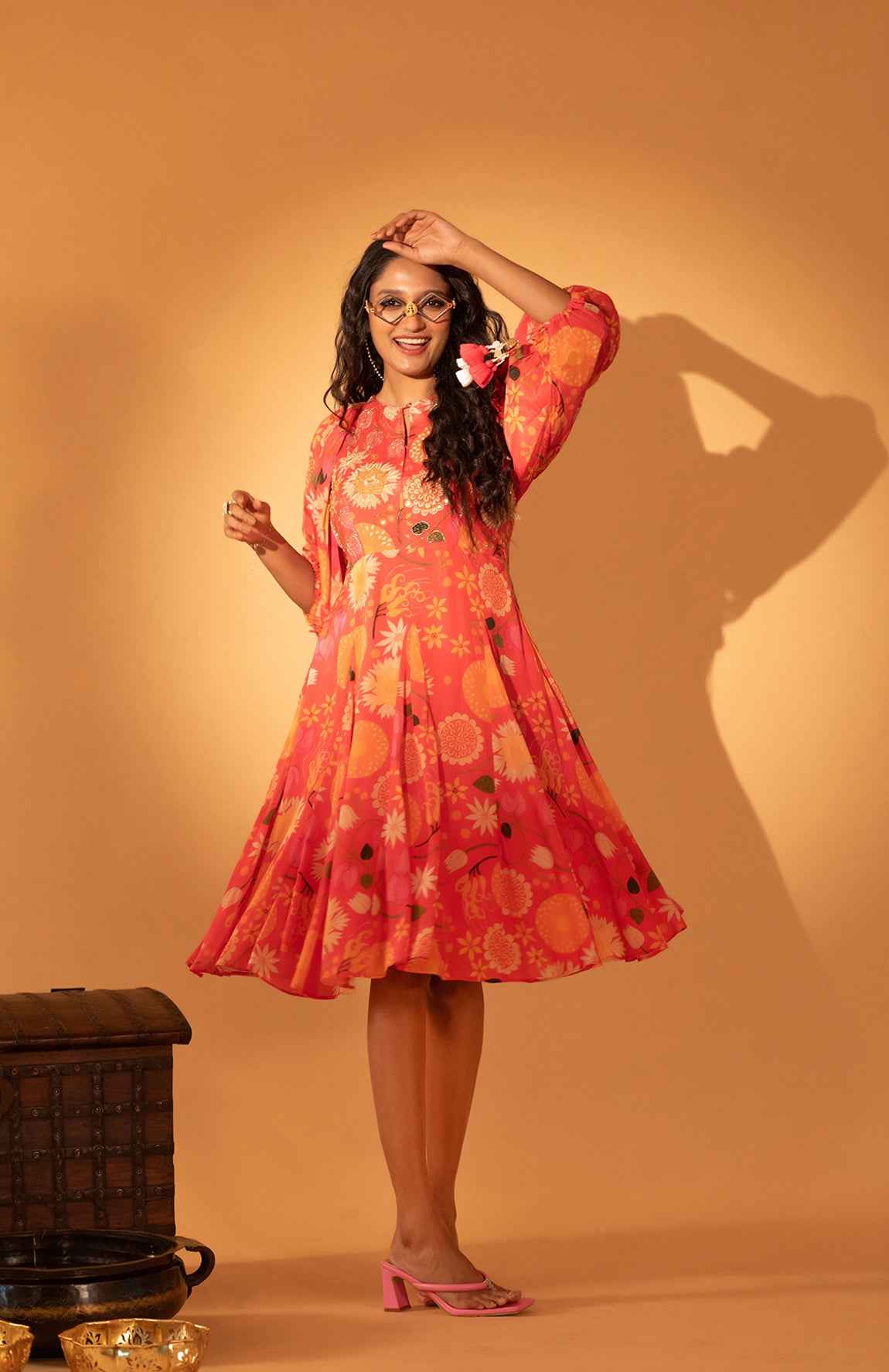 A Hand Embroidered One Piece Dress