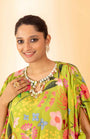 A Floral Printed Kaftan Set With Pants