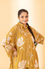 A Mustard Print Embroidered Co-Ord Set