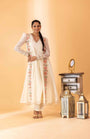 A Off White Hand Embroidered Kurta Set With Pants