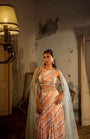 A Hand Embroidered Lehenga Set Paired With Blouse And Duptta