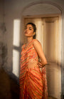 A Pre-Draped Saree Set With Hand Embroidered Blouse