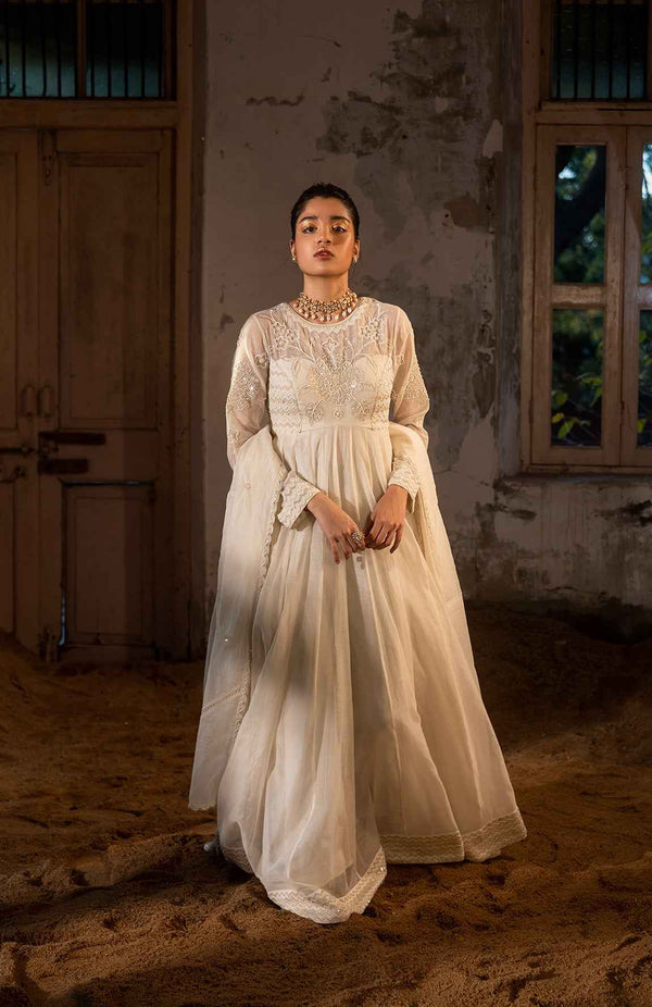A High Neck Anarkali With Duptta