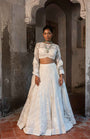 A Hand Embroidered Lehenga Set Paired With Blouse And Duptta