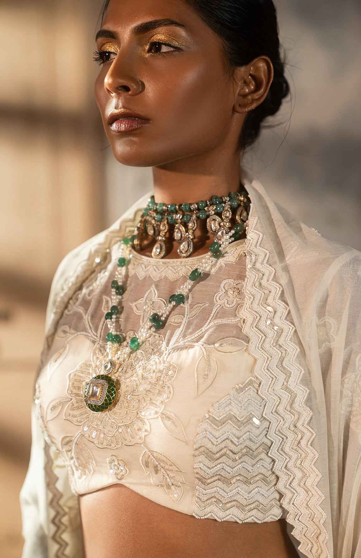 A Hand Embroidered Lehenga Set Paired With Blouse And Duptta