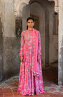A Hot Pink Anarkali And Duptta