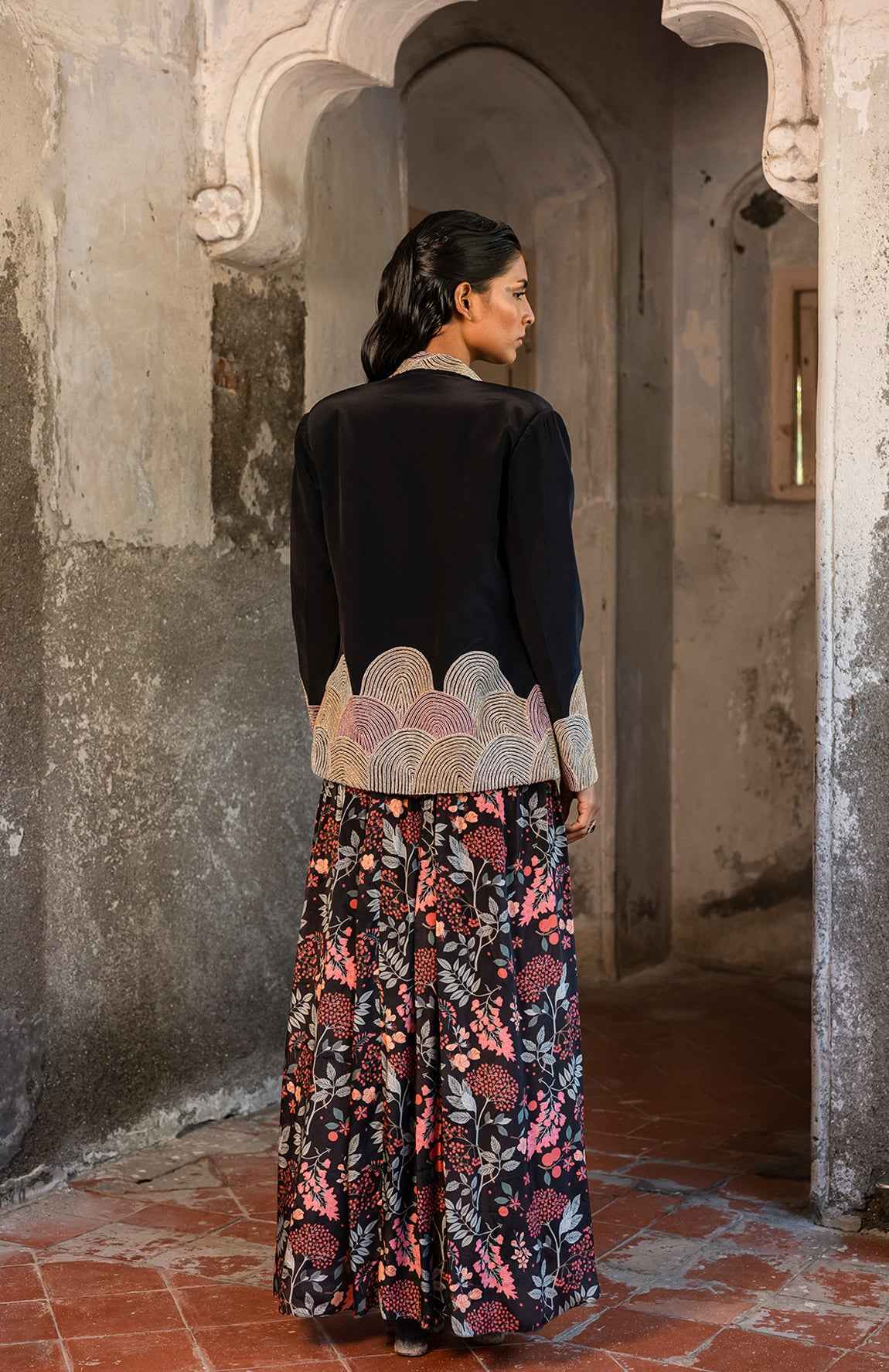 A Long Dress With Blazer