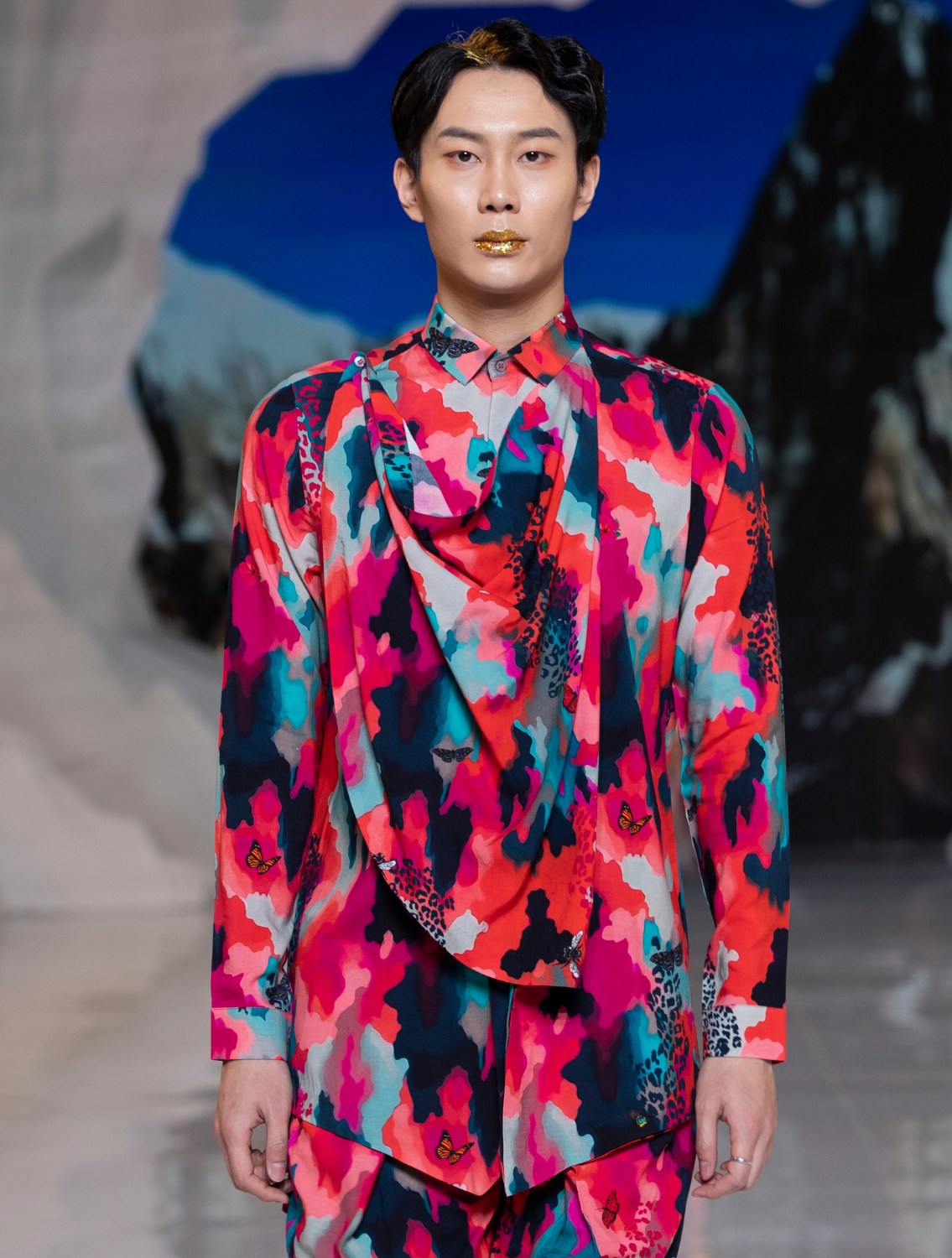 Leh Cowl Printed Coord Set by Mr. Ajay Kumar