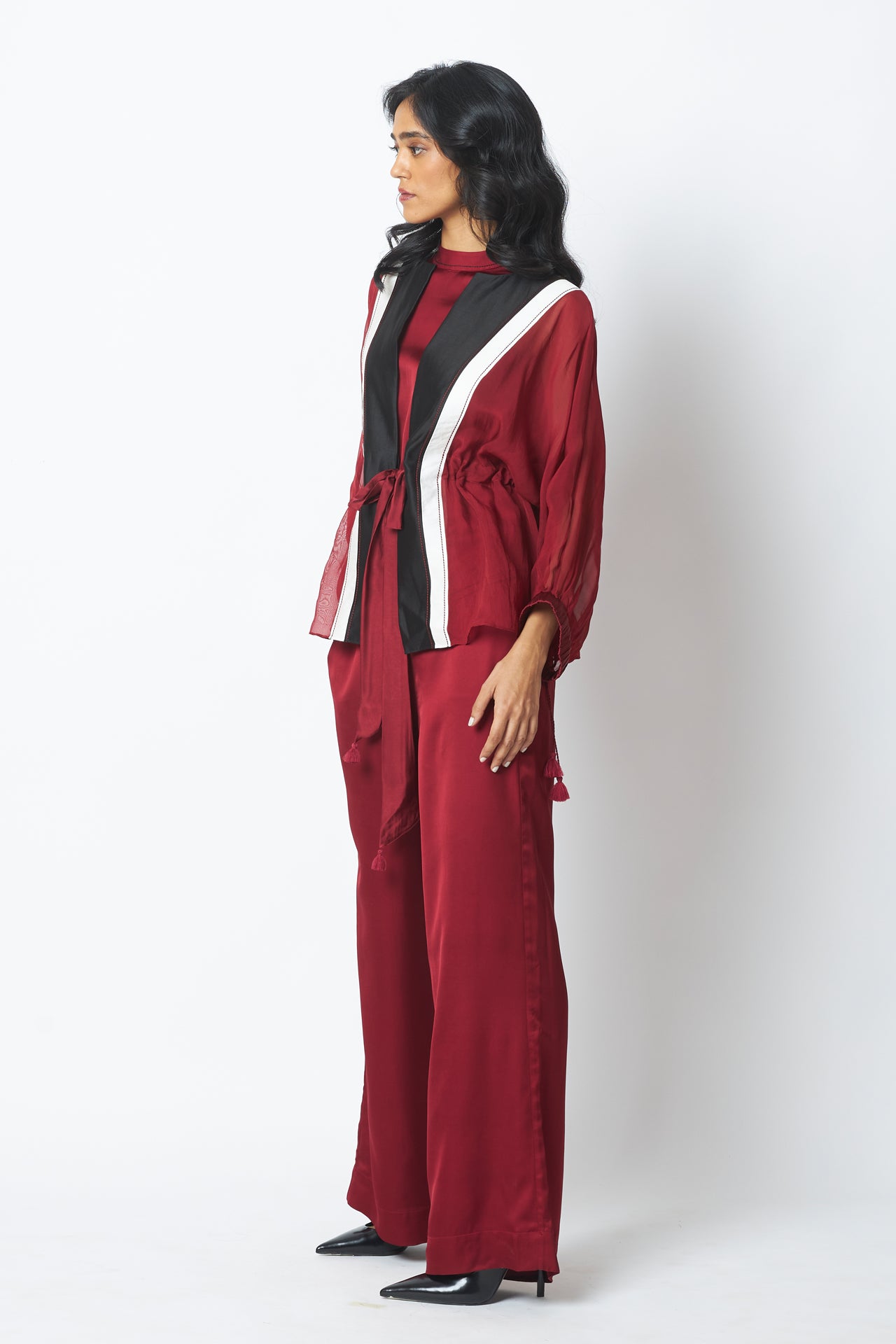 Carla - Sheer Tie-up Jacket & Pants