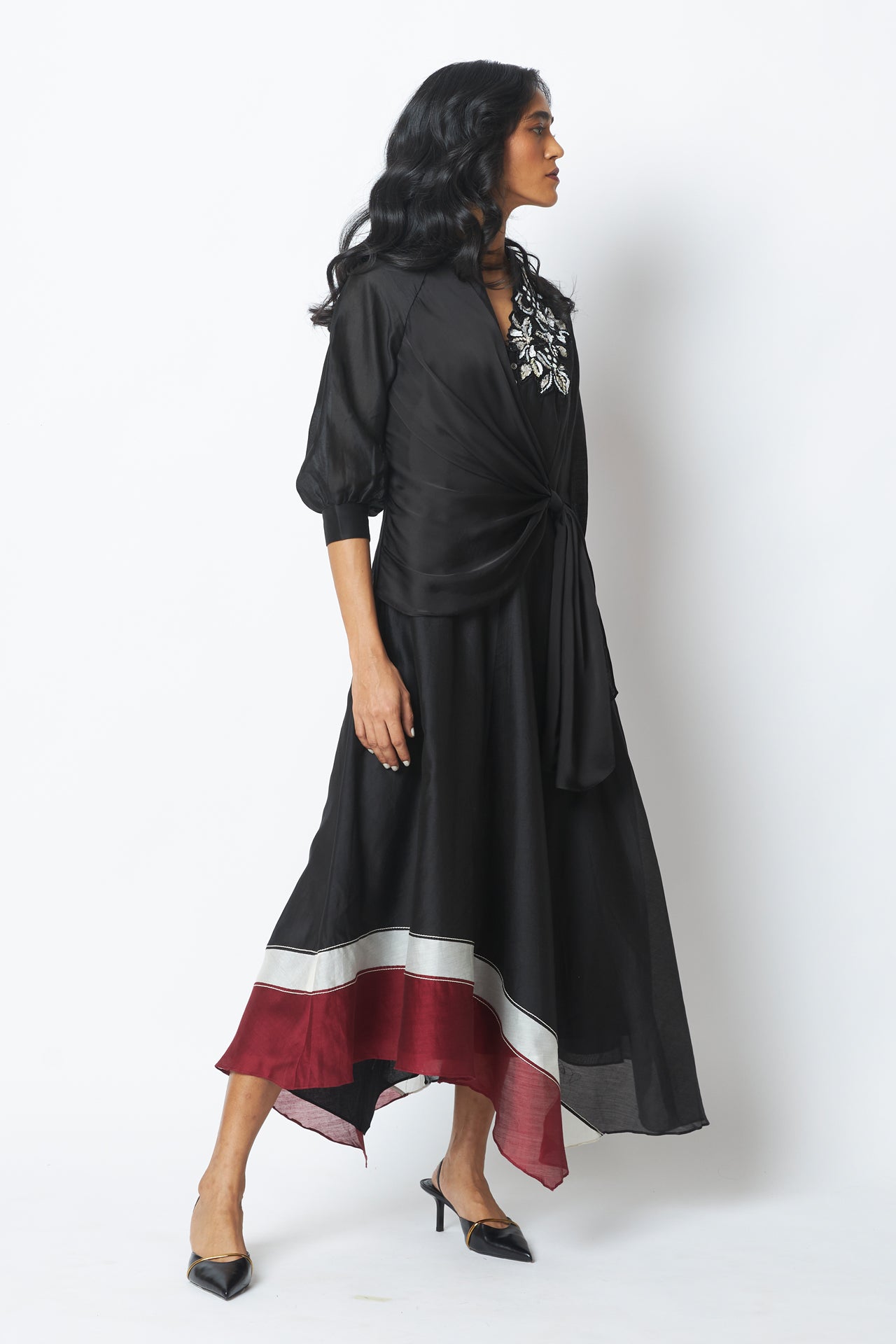 Louisa - Moonlit Broach Midi Dress