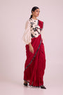 Manali - Bishop Blouse + Pre-draped Saree + Bib