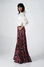 Filipina - Shirt With Gathered Belt And Divided Skirt