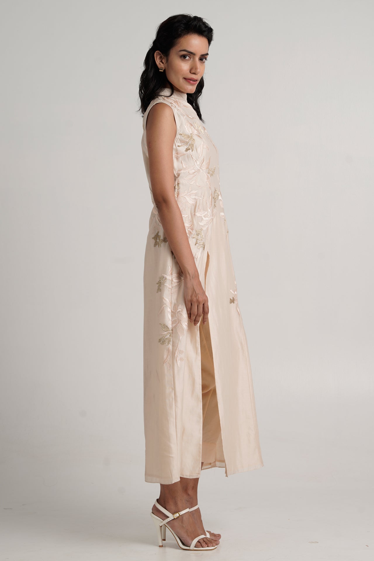 Oyster Pink Modern Kurta Set of 3