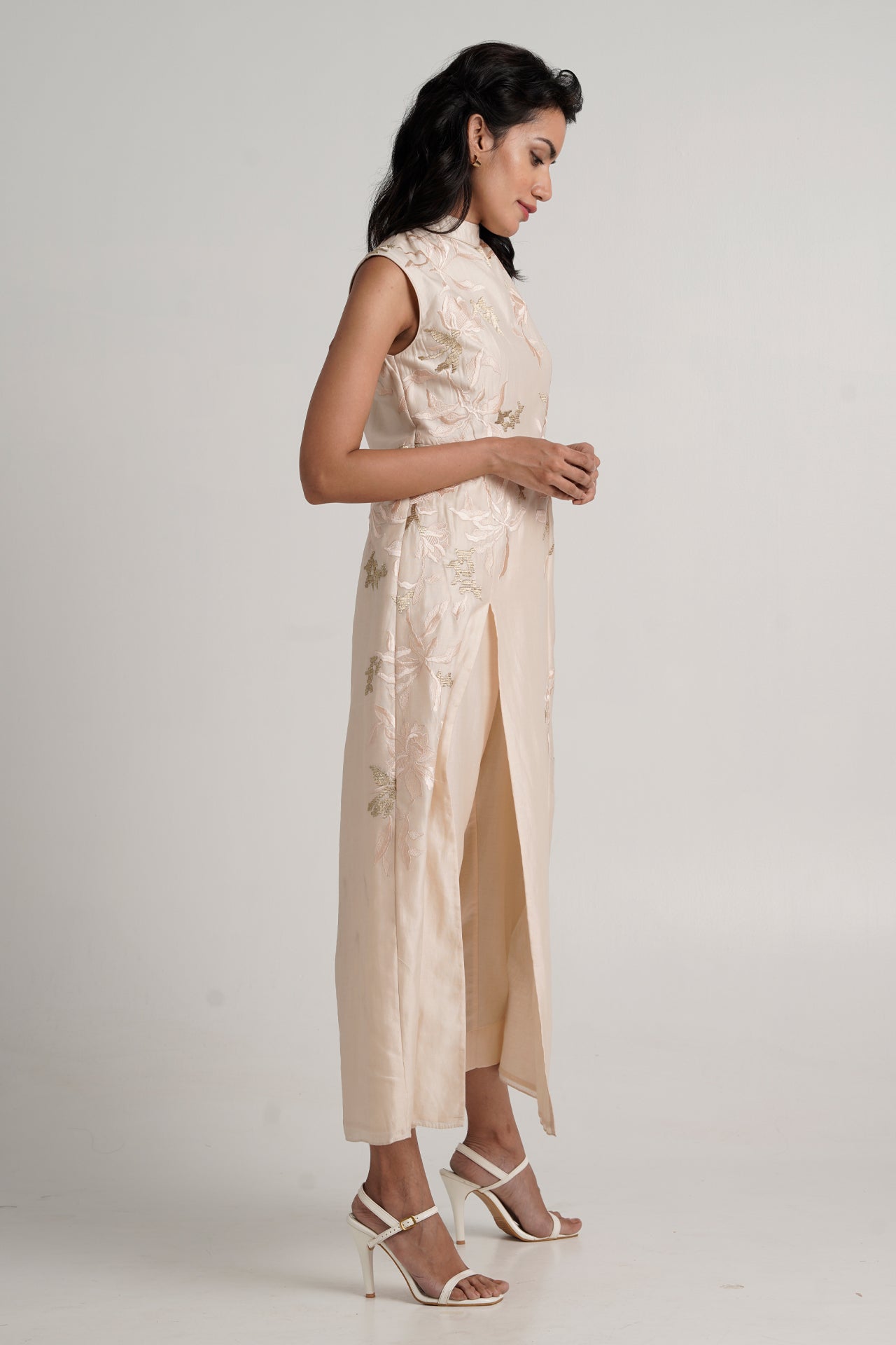 Oyster Pink Modern Kurta Set of 3