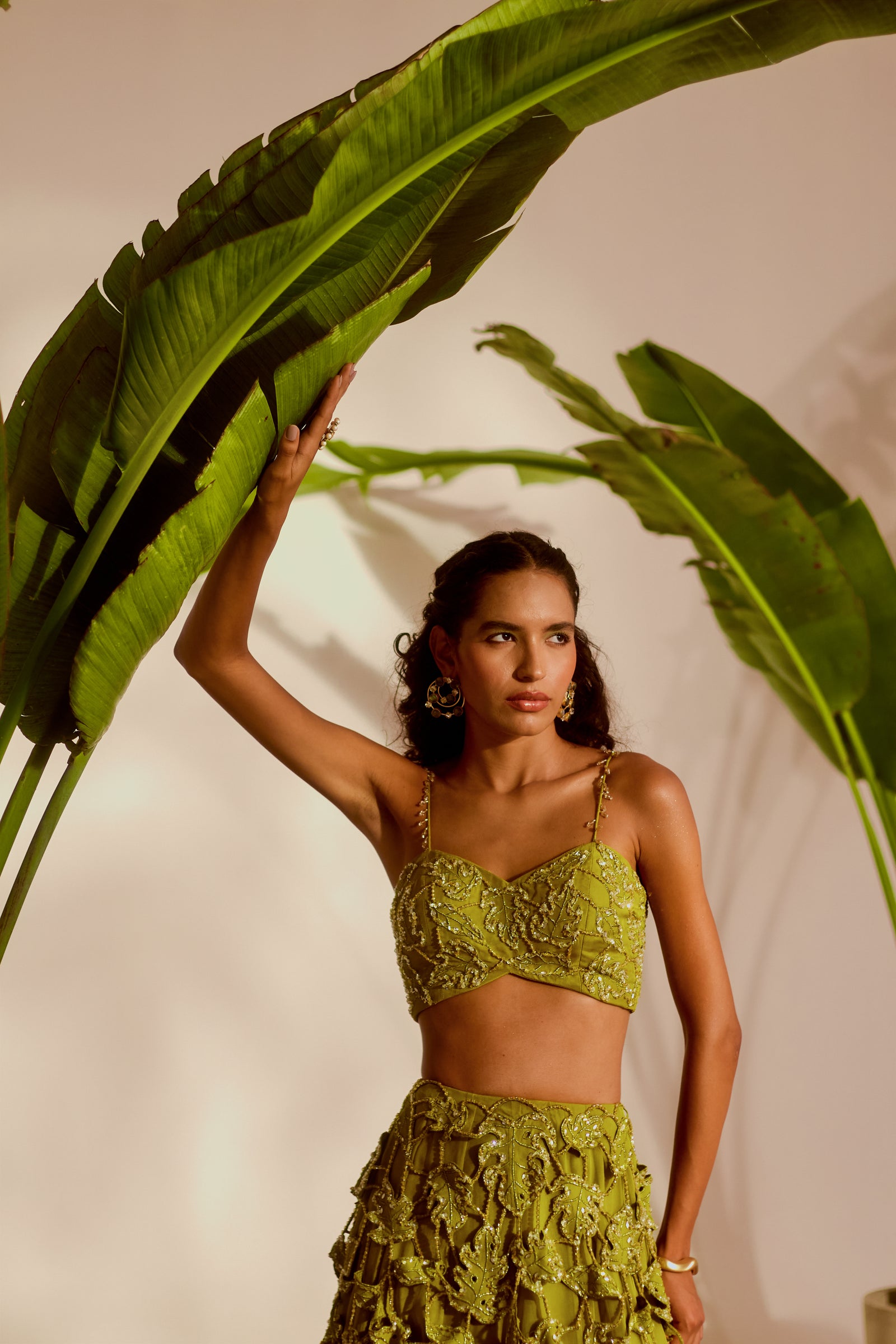 Monstera Lehenga Set