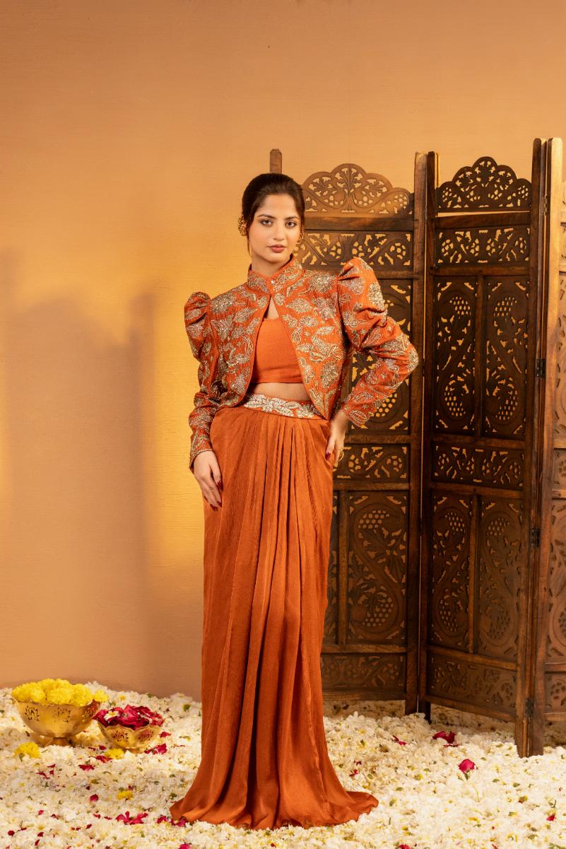 Gul-Cropped Jacketset