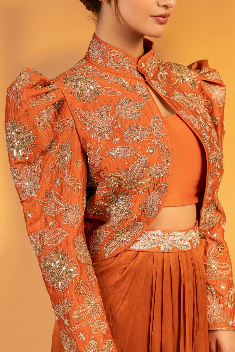 Gul-Cropped Jacketset