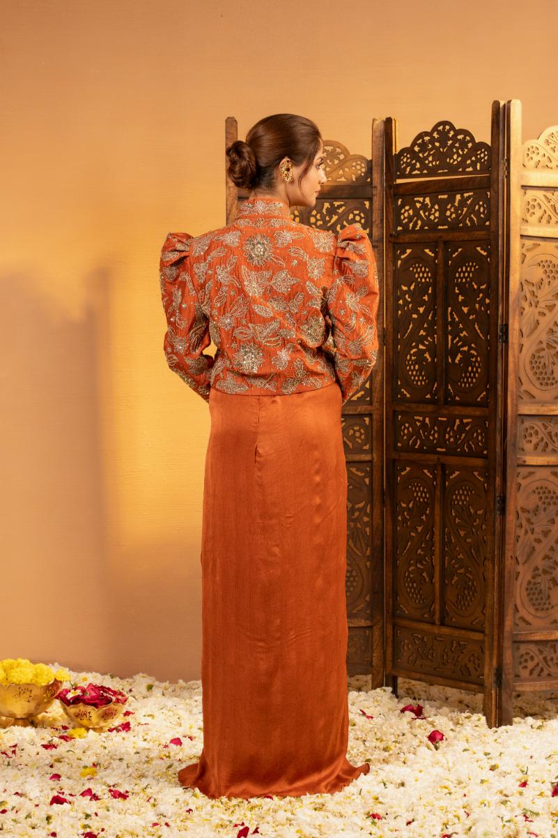 Gul-Cropped Jacketset