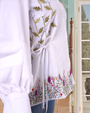 White Cotton Drop-Shoulder Shirt