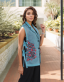 Turquoise Organza Co-Ord Set