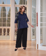 Dark Blue Drop-Shoulder Shit