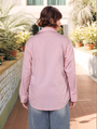 Soft Pink Drop-Shoulder Shirt
