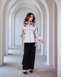 Grey Contemporary Embroidered Shirt
