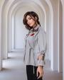 Grey Contemporary Embroidered Shirt