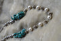 Turquoise cluster necklace