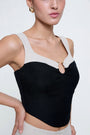 Two-Toned Bustier Top