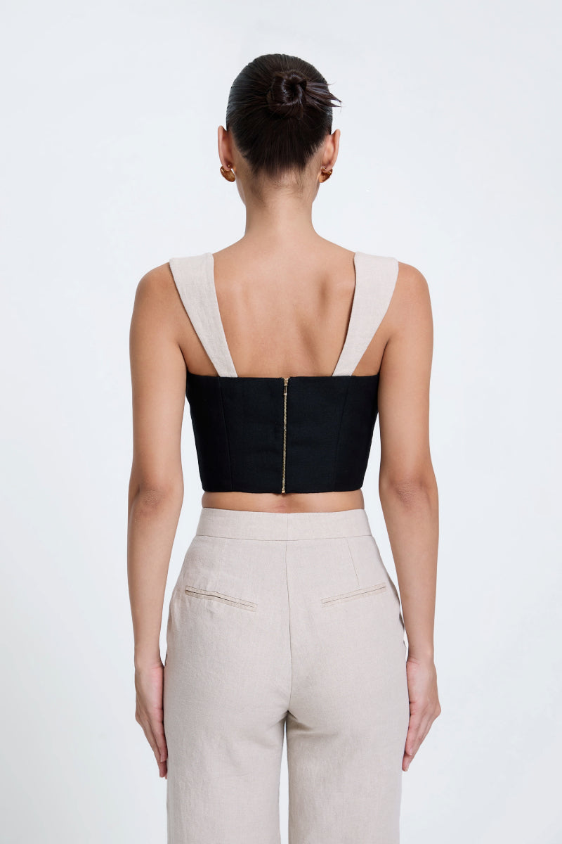 Two-Toned Bustier Top