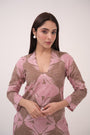 Mendaka Digital Print Kurta Set Pink & Brown