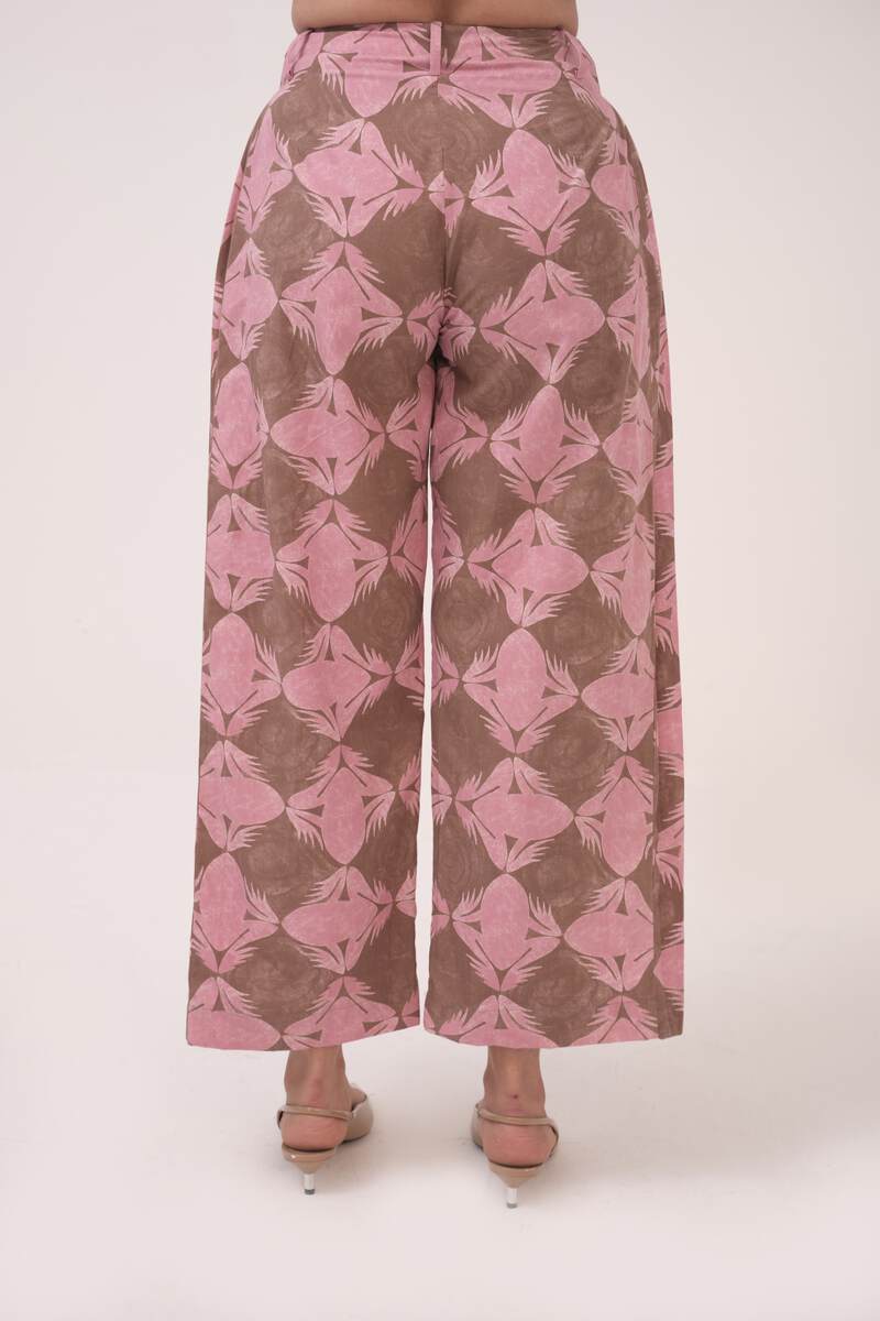 Mendaka Digital Print Kurta Set Pink & Brown
