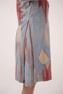 Watercolour Lotus Print Shirt Dress Teal