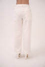 Herringbone Straight Pants White