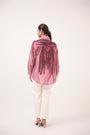Watercolour Lotus Print Cotton Shirt  Mulberry Pink