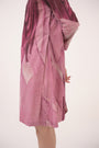 Watercolour Lotus Print Shirt Dress Mulberry Pink