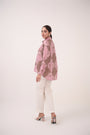 Mendaka Digital Print Cotton Shirt  Pink & Brown