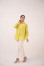 Mendaka Embroidered Shirt Lemon Green