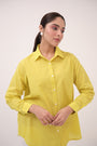 Mendaka Embroidered Shirt Lemon Green