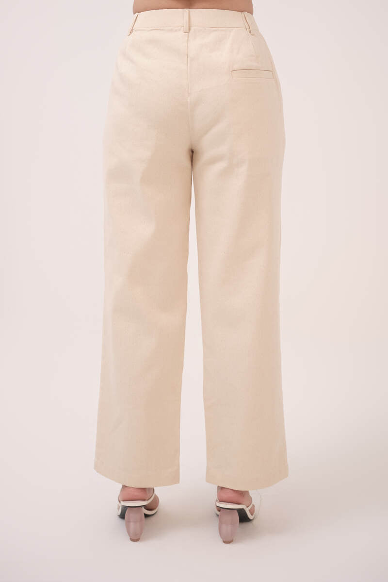 Denim Straight Pants Off White