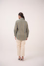 Gradient Striped Cotton Shirt Blue & Green
