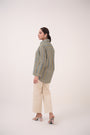 Gradient Striped Cotton Shirt Blue & Green